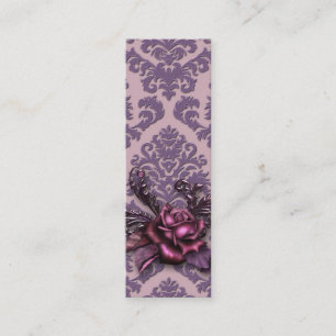 Damask Cut Velvet, DUSTY ROOS Mini Visitekaartje