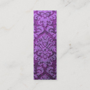 Damask Cut Velvet, gegaufreerde bladeren Mini Visitekaartje