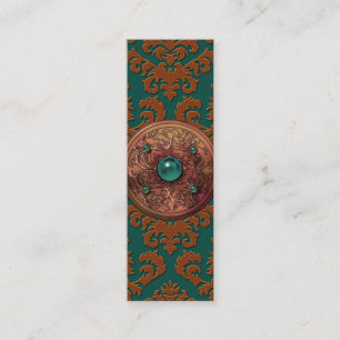 Damask Cut Velvet, Medallion Mini Visitekaartje