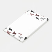 Damask Dachshunds Holiday Patroon Post-it® Notes (Schuin)