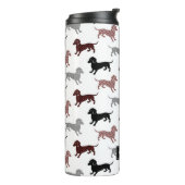 Damask Dachshunds Thermosbeker (Gedraaid links)