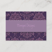 Damask Dark Paars/Lavender Visitekaartje (Voorkant)