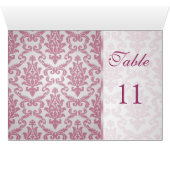 Damask dark rose Table number (Intérieur Horizontal (Bas))