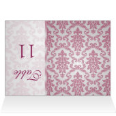 Damask dark rose Table number (Intérieur Horizontal (Haut))
