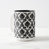 Damask-decor Tweekleurige Koffiemok (Voorkant links)