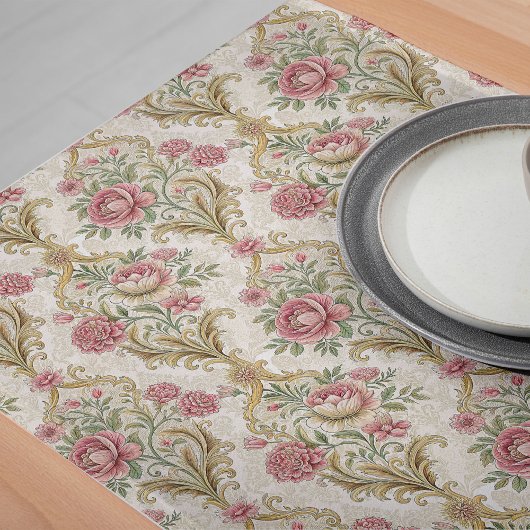 Damask Delight Bloemen Tafelloper Victoriaans Chic