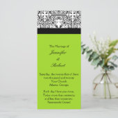 Damask Delight in Lime Green Wedding Programma (Staand voorkant)