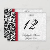 Damask Delight-tabelnummer Briefkaart (Voorkant / Achterkant)
