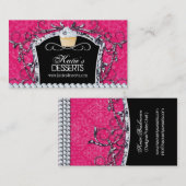 Damask Diva Cupcake Bakery Visitekaartje (Voorkant / Achterkant)
