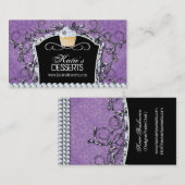 Damask Diva Cupcake Bakery Visitekaartje (Voorkant / Achterkant)