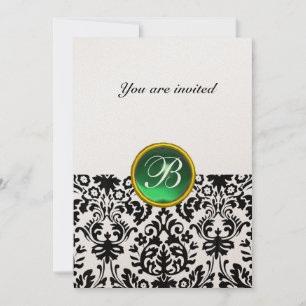 DAMASK EDELSTEEN INITIALEN jade groen goud Kaart