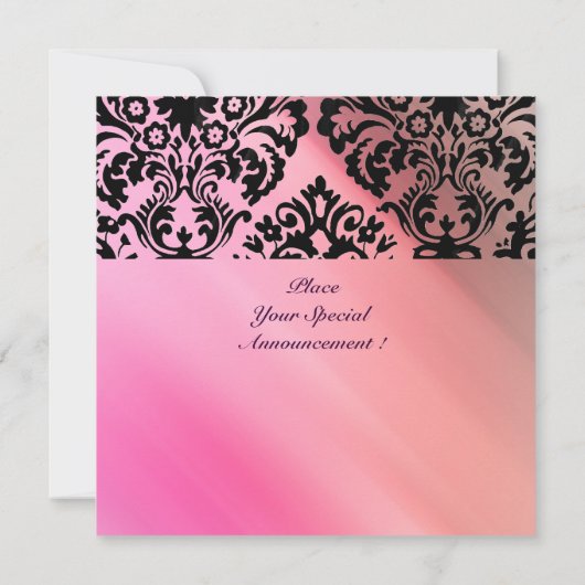 DAMASK EDLE STEIN MONOGRAMM purper violette zijde Kaart (Achterkant)