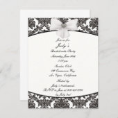 Damask Elegance Bachelorette Party Invitation (Devant / Derrière)