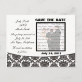 Damask Elegance Bruiloft Save The Date Briefkaart (Voorkant)