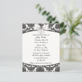Damask Elegance Mariage Bridal Douche Invitations (Debout devant)