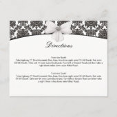 Damask Elegance Mariage Direction Cartes (Devant)