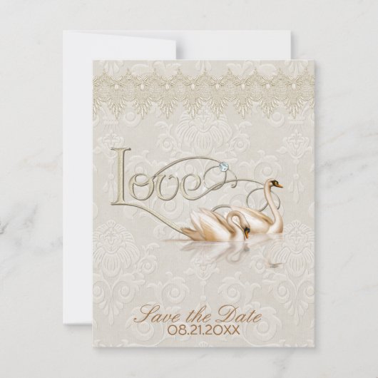 Damask Elegance Save The Date (Voorkant)