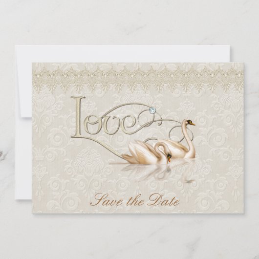 Damask Elegance Save The Date (Voorkant)