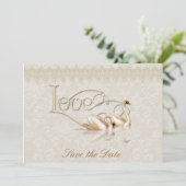 Damask Elegance Save The Date (Staand voorkant)