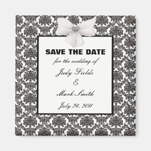 Damask Elegance Wedding Save the Date Magnet Magneet