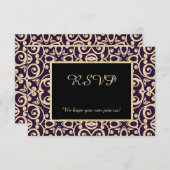 Damask Elegant all event rsvp response (Voorkant / Achterkant)