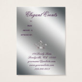 Damask Elegant Carte Cadeau Silver Purple Black (Dos)