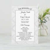 Damask Elegant Formal Wedmal Programme (Debout devant)