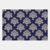 Damask Elegant Motif Wrapper Feuilles de papier (Devant 2)
