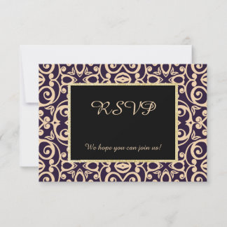 Damask Elegant tout événement réponse rsvp