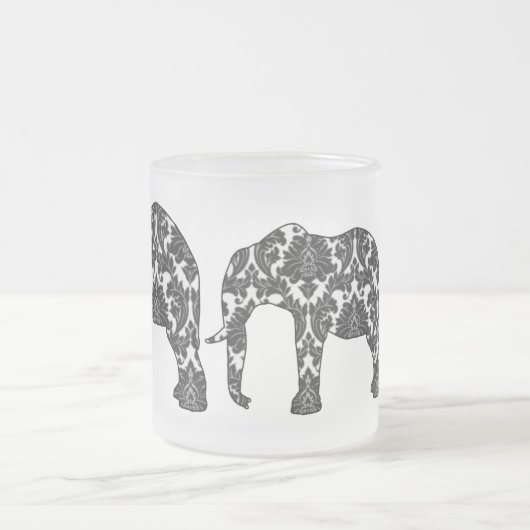 Damask Elephant Pattern Mok (Center)