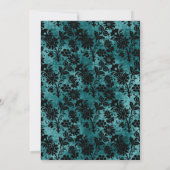 Damask en Lace Gothic Wedding Rehearsal Dinner Kaart (Achterkant)