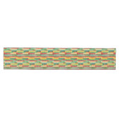 Damask en Stripes Earth Tones Modern Medium Tafelloper (Horizontaal)