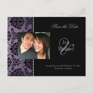 Damask Enregistrer la date Photo cartes postales,