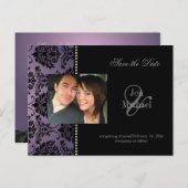 Damask Enregistrer la date Photo cartes postales, (Devant / Derrière)