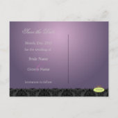 Damask Enregistrer la date Photo cartes postales, (Dos)