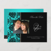 Damask Enregistrer la date Photo cartes postales, (Devant / Derrière)