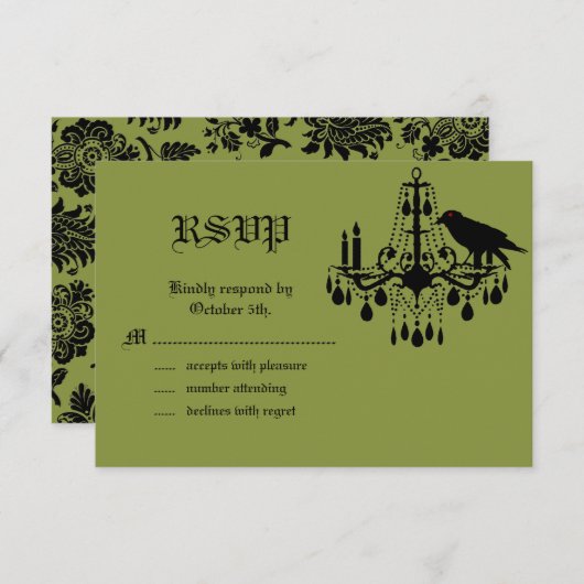 Damask et Green RSVP (Devant / Derrière)