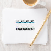 Damask Étiquettes de adresse bleu clair (En situation)