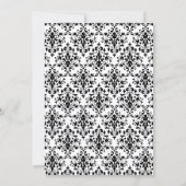 Damask Faux Silver Ribbon Rehearsal Dinner Kaart (Achterkant)