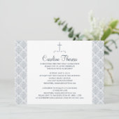 Damask First Communie Kaart (Staand voorkant)