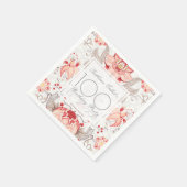 Damask Floral 100ste Verjaardag Party Papier serve Servetten (Hoek)