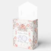 Damask Floral 80th Verjaardag Bedankt Favor Box Bedankdoosjes (Geopend)