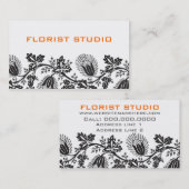 Damask Floral Cartes de visite (Devant / Derrière)