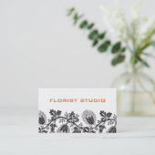 Damask Floral Cartes de visite (Debout devant)
