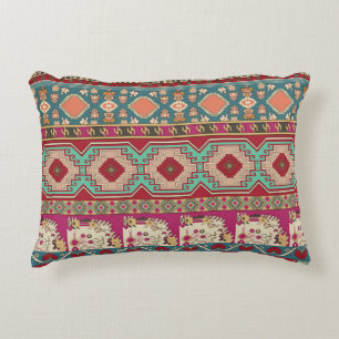 Damask Floral Geometrisch Kleurrijke Patchwork Accent Kussen