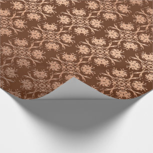 damask floral golden seamless patroon cadeaupapier