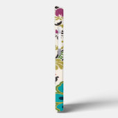 Damask Floral Pattern Plum Turquoise Case-Mate iPhone Case (Achterkant / Links)