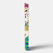 Damask Floral Pattern Plum Turquoise Case-Mate iPhone Case (Achterkant / Links)
