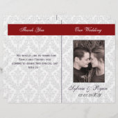 Damask Folding Photo bruiloft programma's (Voorkant / Achterkant)