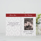 Damask Folding Programmes de mariage photo (Debout devant)